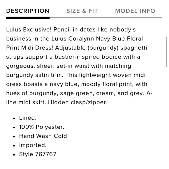 NWT Lulu’s Coralynn Floral Midi Dress Corset Bustier Strappy Size Small - Picture 4 of 14